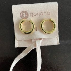 NEW Gorjana chunky gold plated hoops